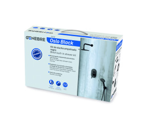 Kit de ducha empotrado negro